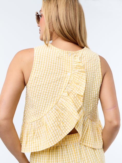Waffle Knit Sleeveless Blouse - Kiabi