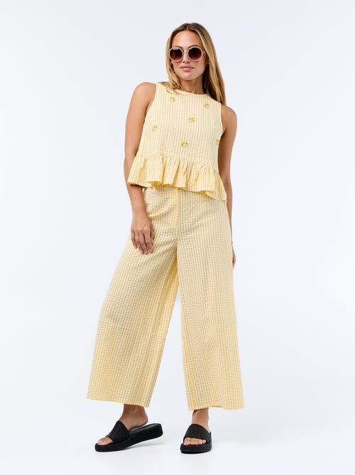 Waffle Knit Sleeveless Blouse - Kiabi