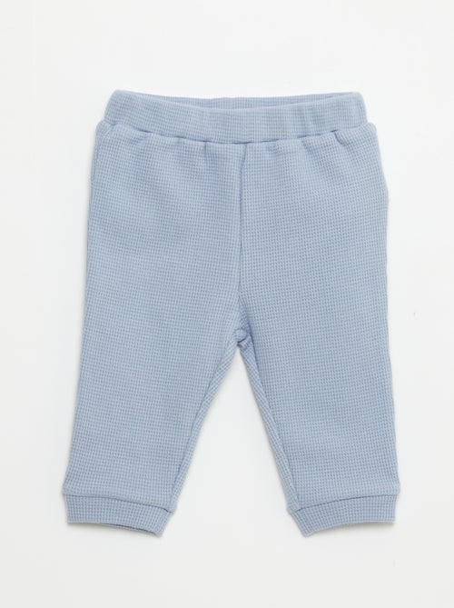 Waffle-knit sweatshirt and trousers set - 2-piece set - Kiabi