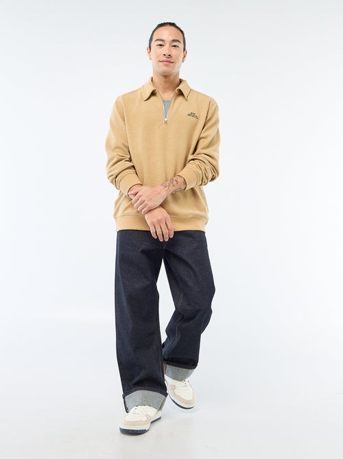 Waffle Knit Sweatshirt - Kiabi
