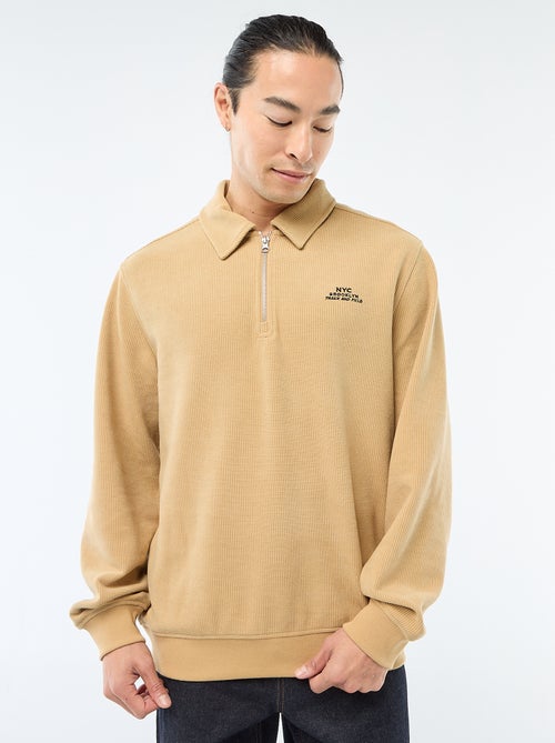 Waffle Knit Sweatshirt - Kiabi