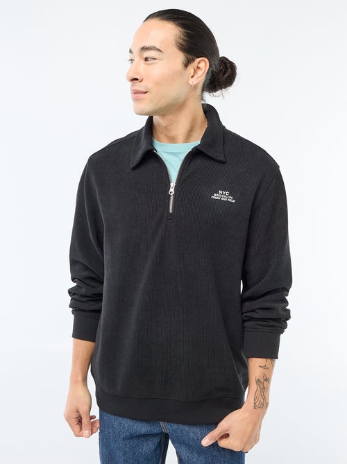 Waffle Knit Sweatshirt - Kiabi