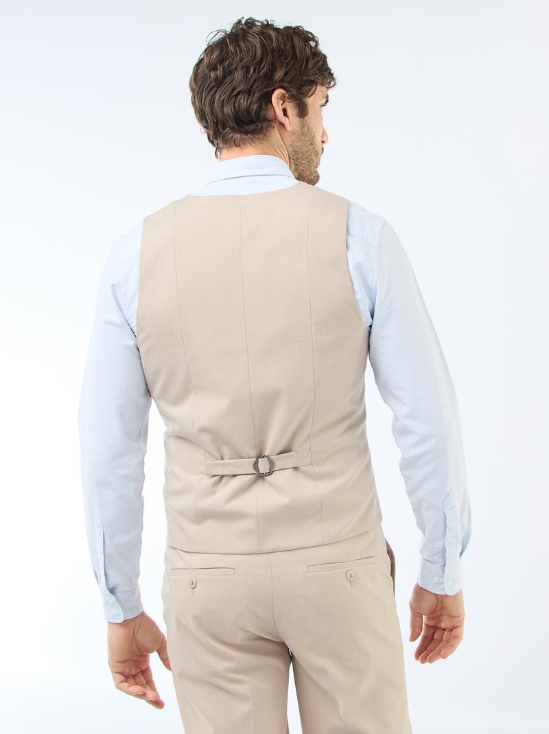 Waiter-style Vest Beige - Kiabi