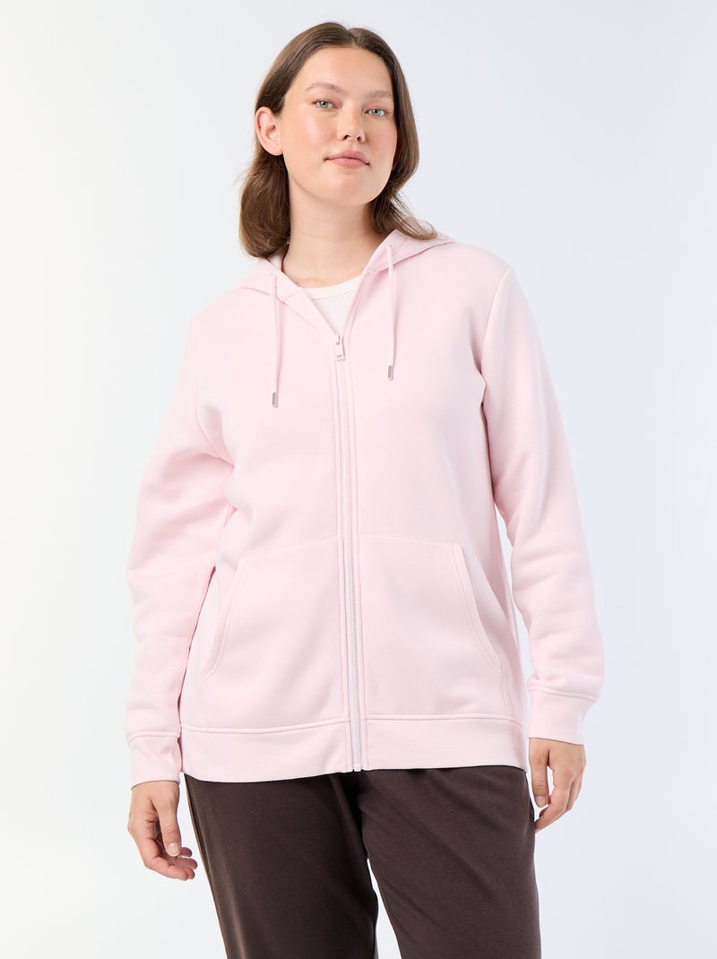 Warm Fleece Hooded Sweatshirt Pink - Kiabi