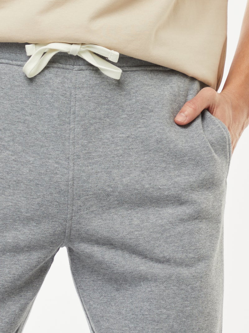 Warm fleece jogging pants Grey - Kiabi