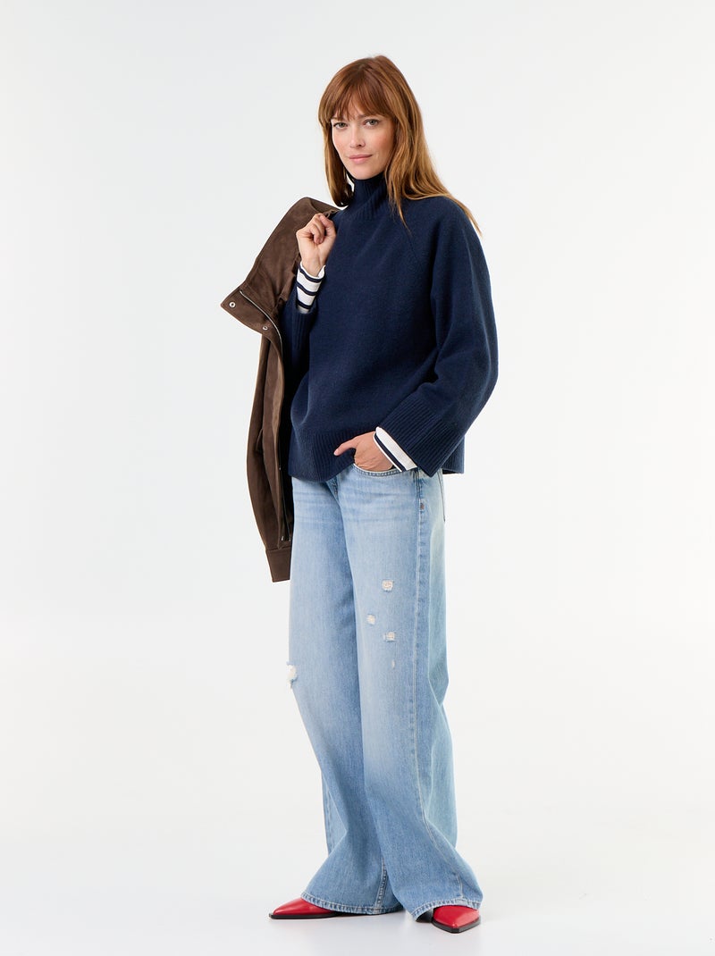Warm high-neck sweater Blue - Kiabi