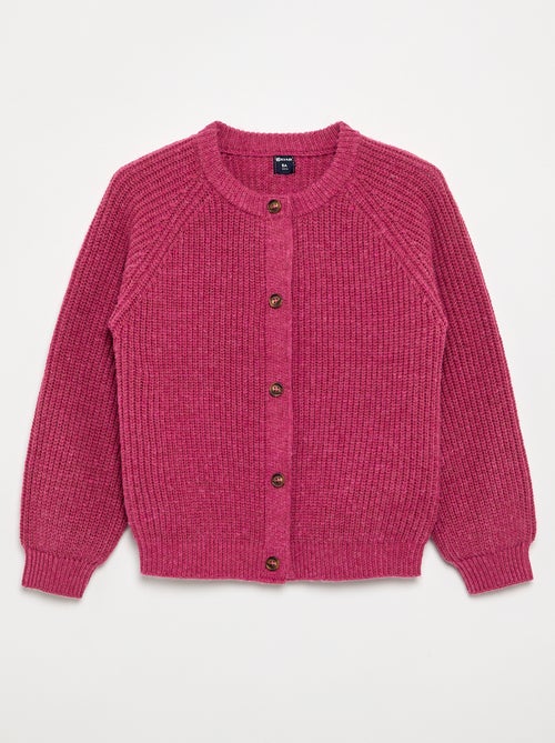 Warm knit cardigan - easy-to-wear collection - Kiabi