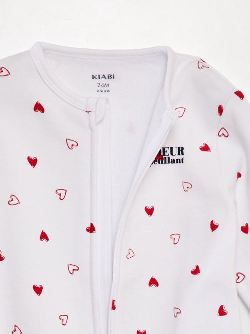 Warm 'Love' Long Sleepsuit - Kiabi