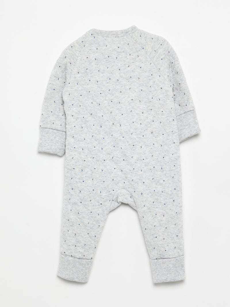 Warm Padded Sleepsuit Grey - Kiabi