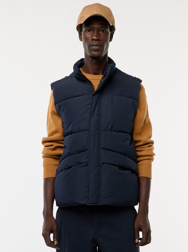 Warm Sleeveless Padded Jacket Blue - Kiabi
