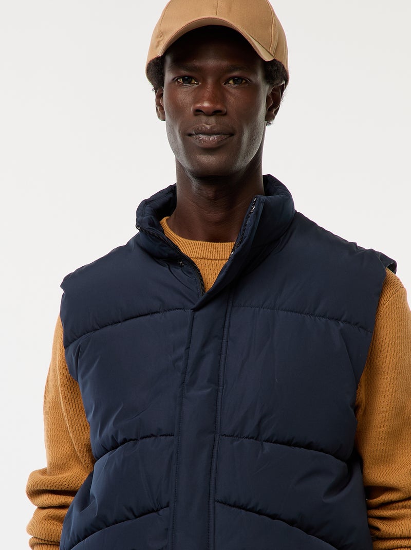 Warm Sleeveless Padded Jacket Blue - Kiabi