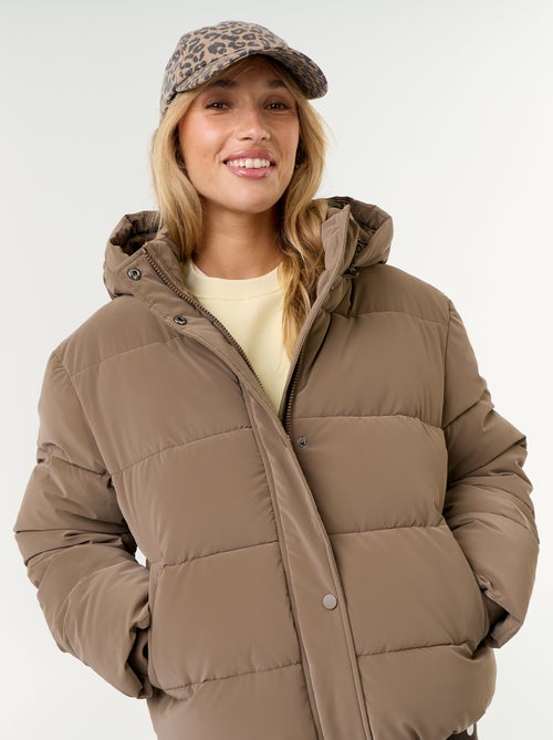 Warm velvet-feel puffer jacket - Kiabi