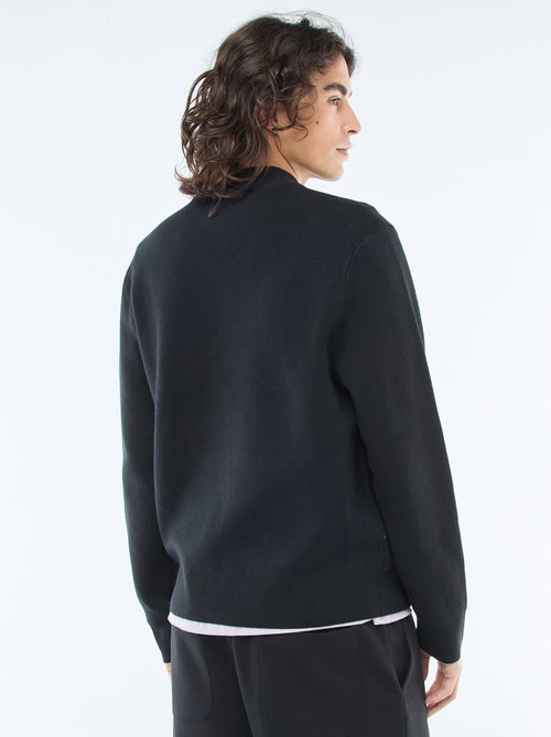 Warme Strickjacke mit Stehkragen und Reissverschluss - Kiabi Warme Strickjacke mit Stehkragen und Reissverschluss - Kiabi