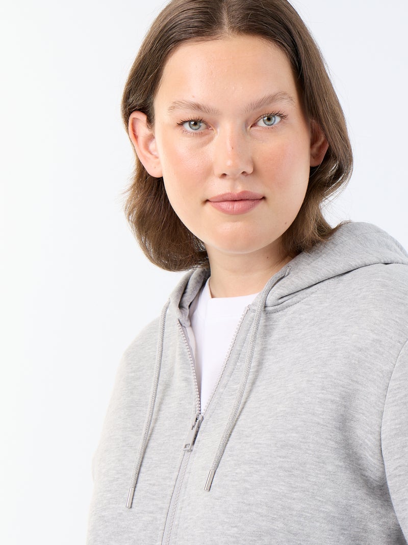 Warmer Kapuzen-Sweatshirt aus Molton Grau - Kiabi