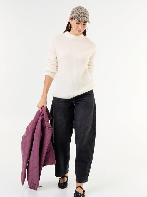 Warmer Mohair-Pullover mit Rundhalsausschnitt - Kiabi
