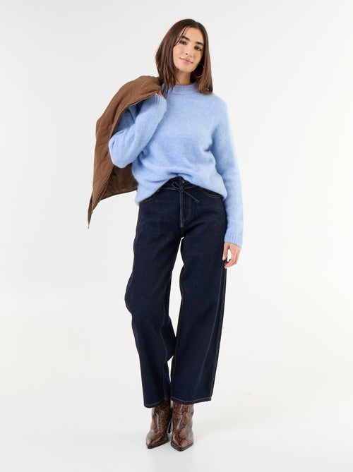 Warmer Mohair-Pullover mit Rundhalsausschnitt - Kiabi