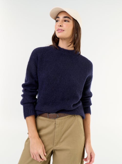 Warmer Mohair-Pullover mit Rundhalsausschnitt - Kiabi