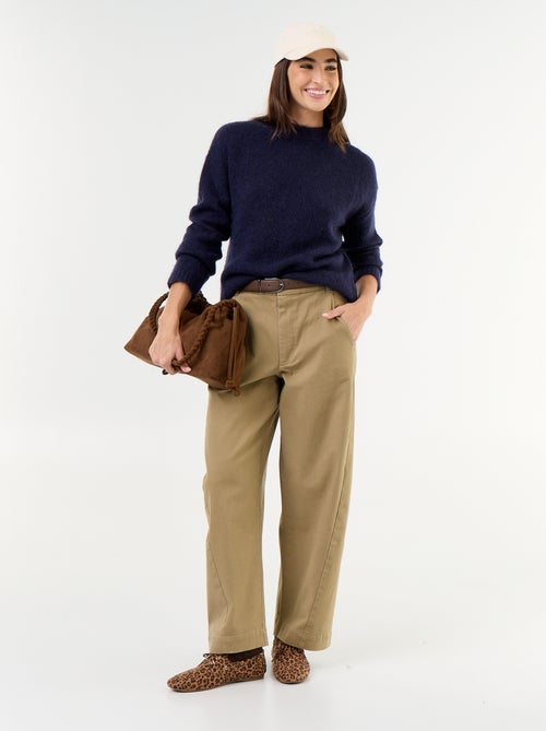 Warmer Mohair-Pullover mit Rundhalsausschnitt - Kiabi