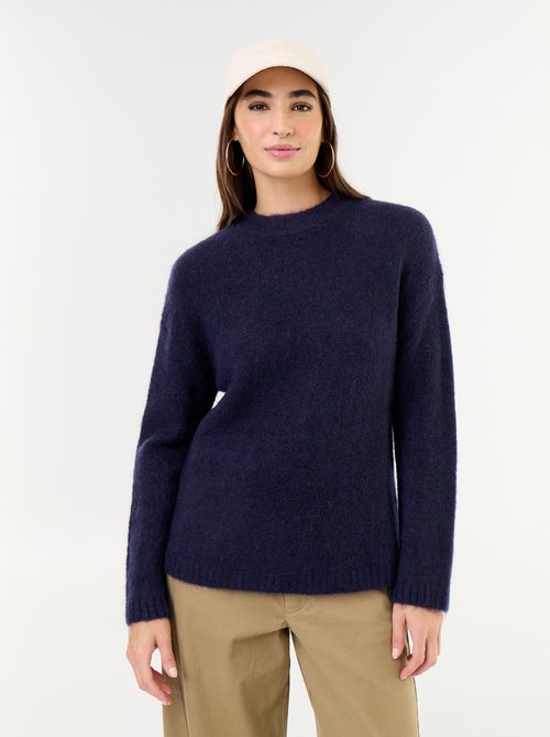 Warmer Mohair-Pullover mit Rundhalsausschnitt - Kiabi
