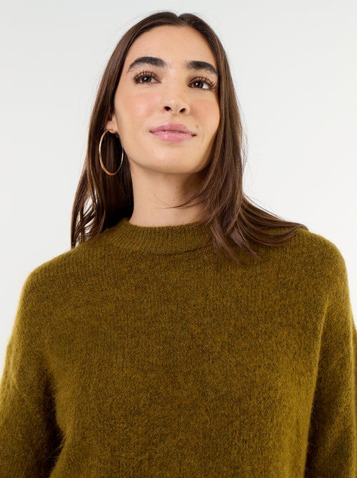 Warmer Mohair-Pullover mit Rundhalsausschnitt - Kiabi