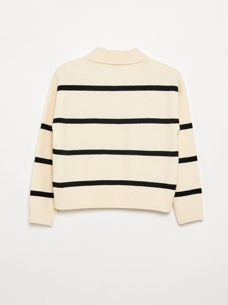 Warmer Pullover im Polo-Stil Schwarz - Kiabi