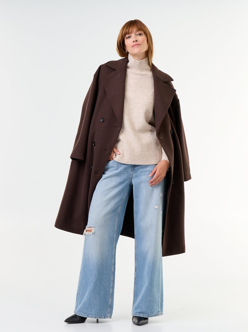 Warmer Rollkragenpullover Beige - Kiabi