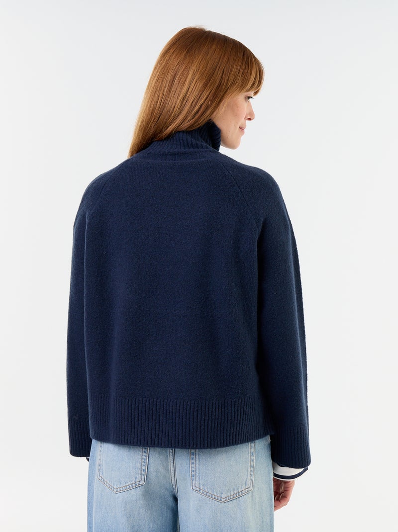 Warmer Rollkragenpullover Blau - Kiabi