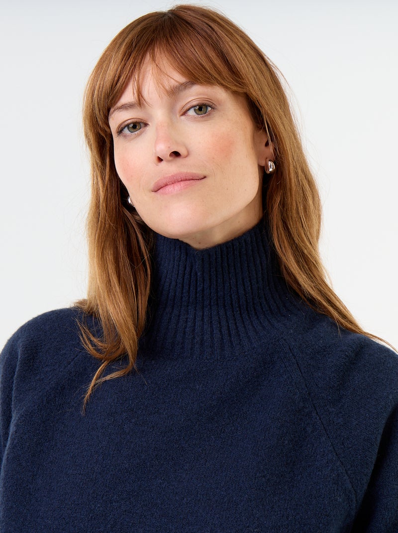 Warmer Rollkragenpullover Blau - Kiabi