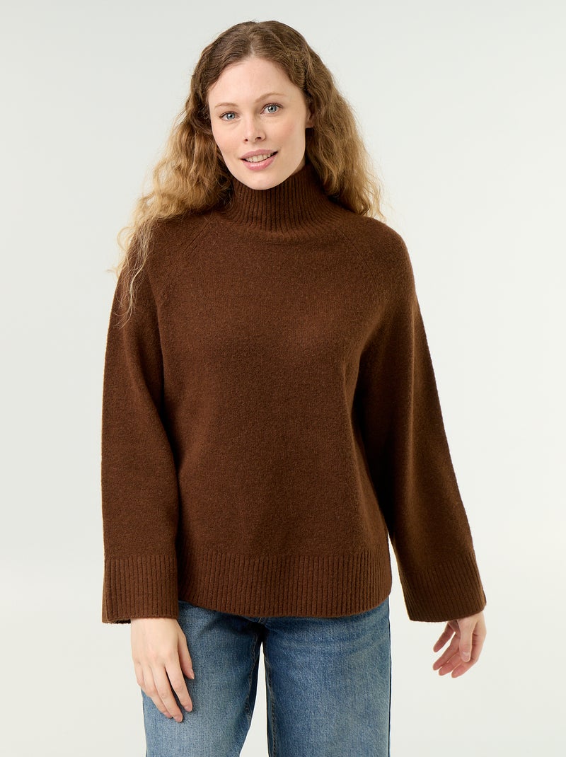 Warmer Rollkragenpullover Braun - Kiabi