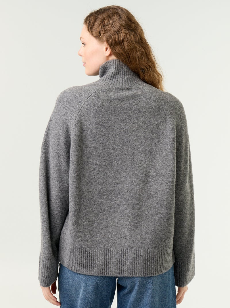Warmer Rollkragenpullover Grau - Kiabi