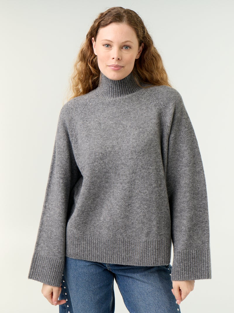 Warmer Rollkragenpullover Grau - Kiabi