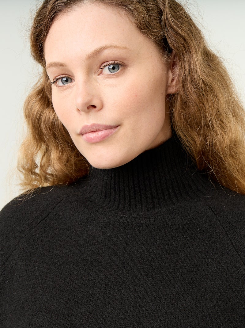 Warmer Rollkragenpullover Schwarz - Kiabi