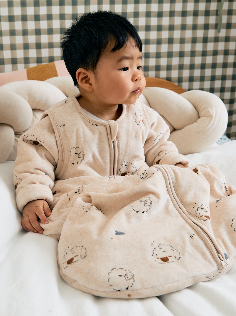 Warmer Schlafsack mit abnehmbaren Ärmeln - TOG 2.5 Beige - Kiabi