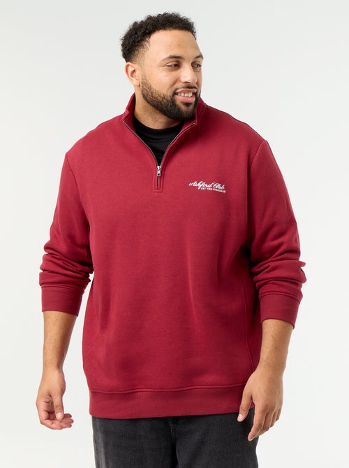 Warmes Fleece-Sweatshirt mit Troyer-Kragen - Kiabi