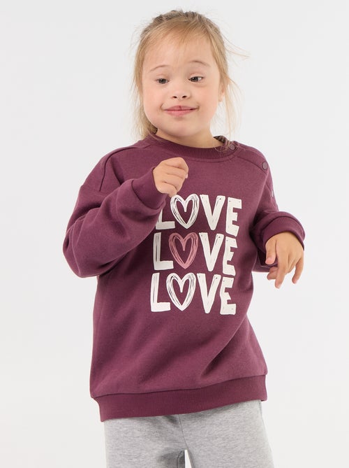 Warmes Molton-Sweatshirt - Leicht anzuziehende Kollektion - Kiabi