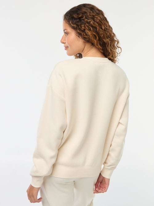 Warmes unifarbenes Sweatshirt aus Fleece - Kiabi