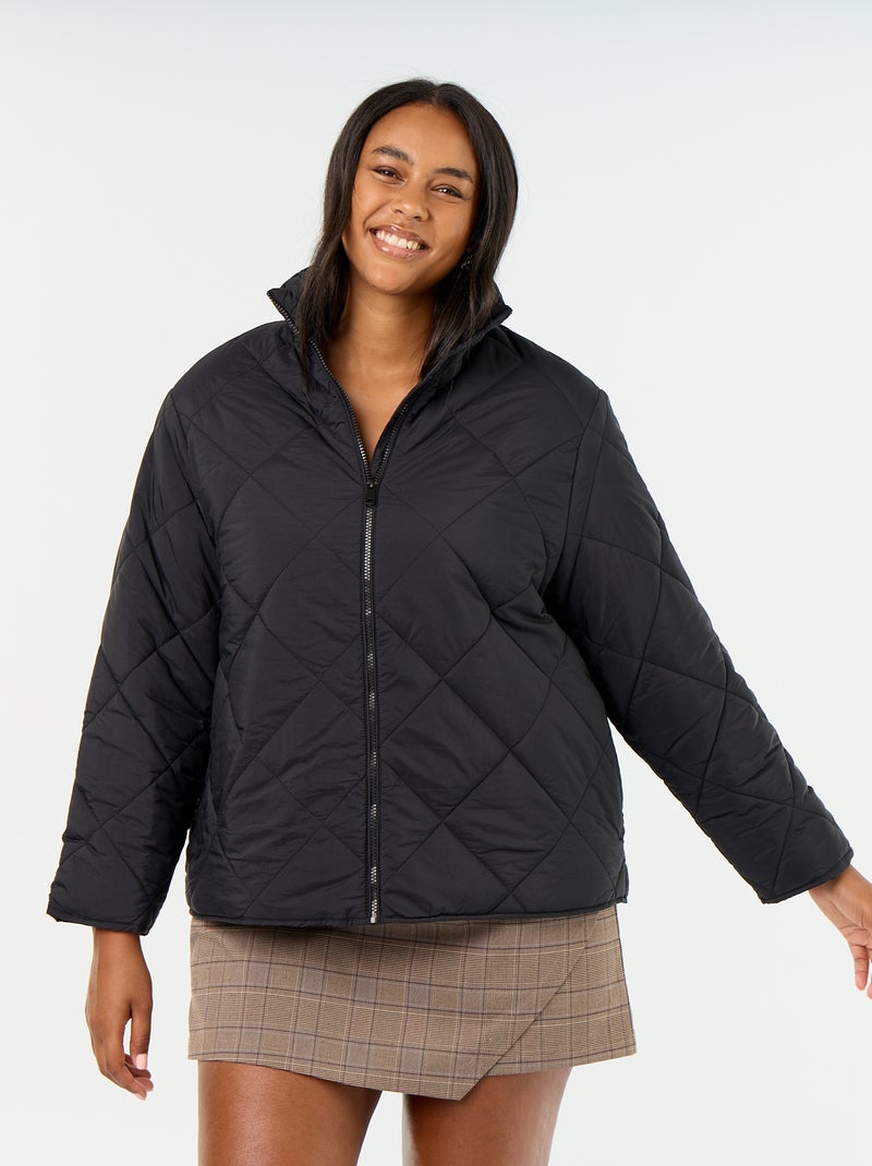 Wasserabweisende unifarbene Jacke Noir - Kiabi