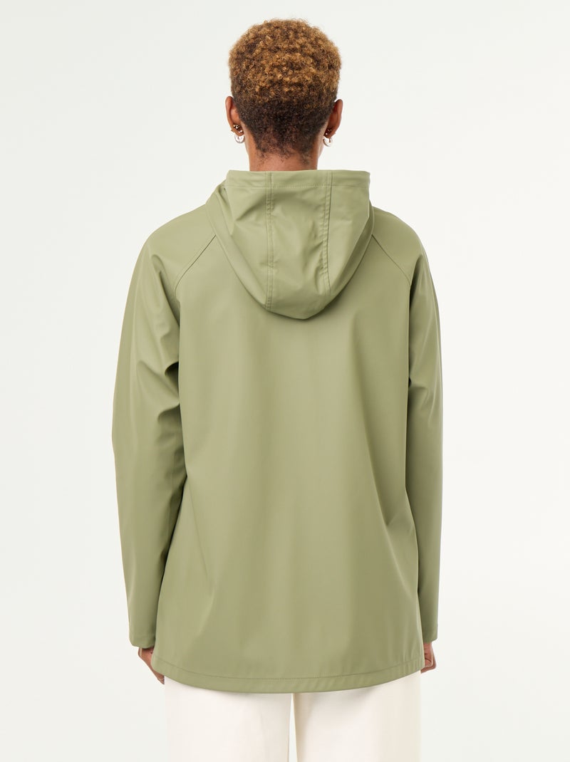 Wasserabweisender Kapuzenparka Grün - Kiabi