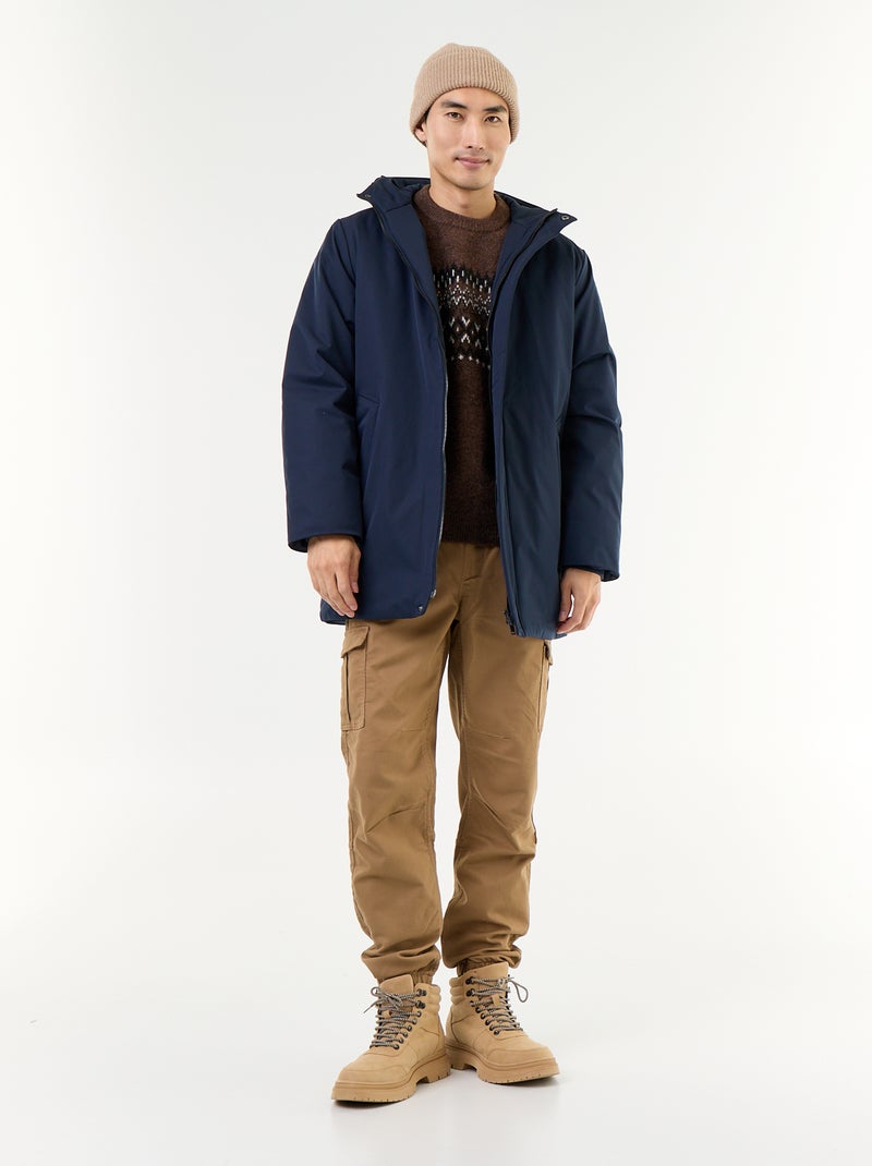Wasserabweisender Parka mit Kapuze Bleu - Kiabi