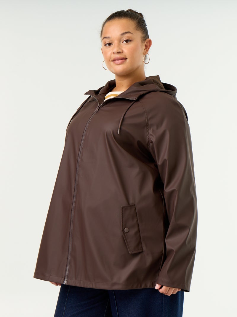 Wasserabweisender Parka mit Kapuze Braun - Kiabi