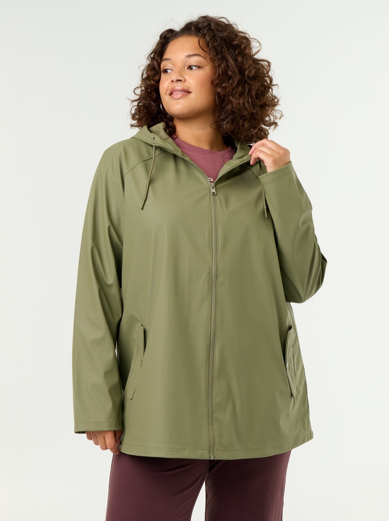 Wasserabweisender Parka mit Kapuze Grün - Kiabi