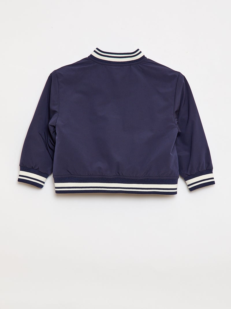 Water-Repellent Aviator Jacket Blue - Kiabi