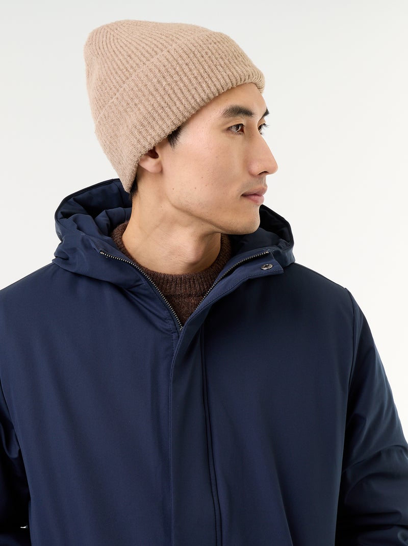 Water-repellent hooded parka Blue - Kiabi