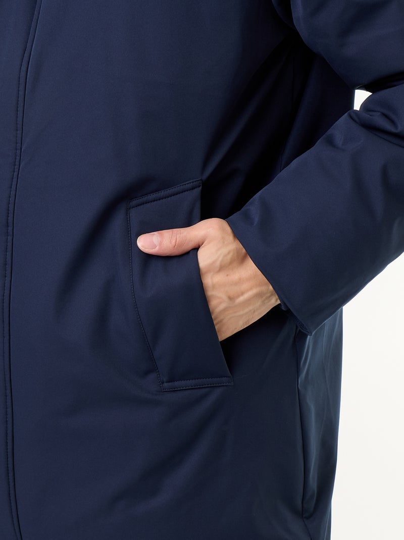 Water-repellent hooded parka Blue - Kiabi
