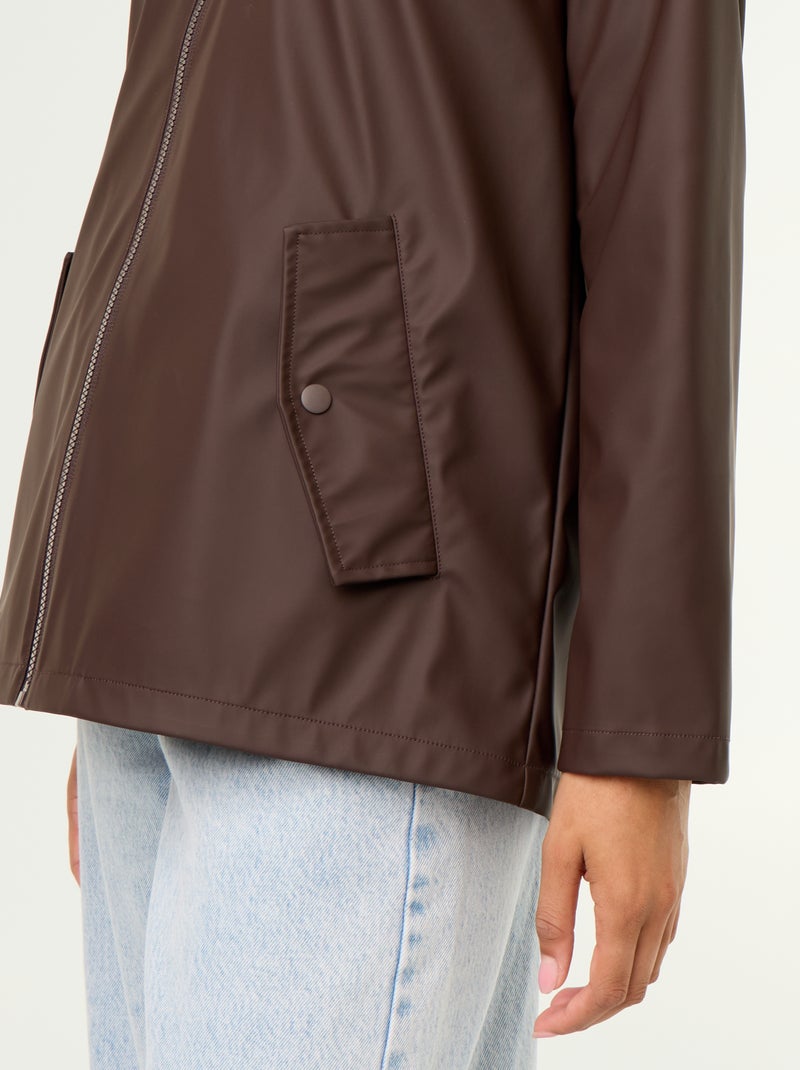 Water-repellent hooded parka Brown - Kiabi