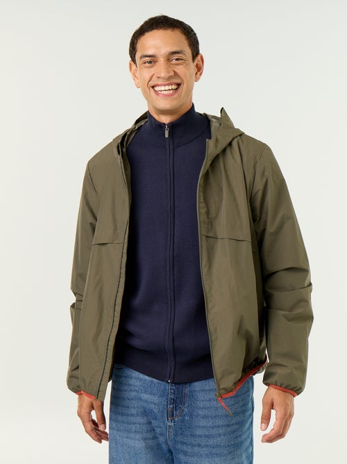 Water-Repellent Hooded Windbreaker Jacket - Kiabi Water-Repellent Hooded Windbreaker Jacket - Kiabi