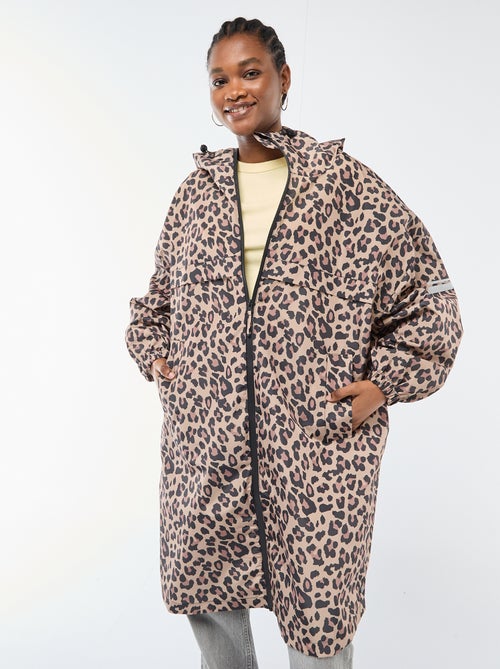 Water-Repellent Rain Cape with Hood and Self-Packing Feature - Kiabi
