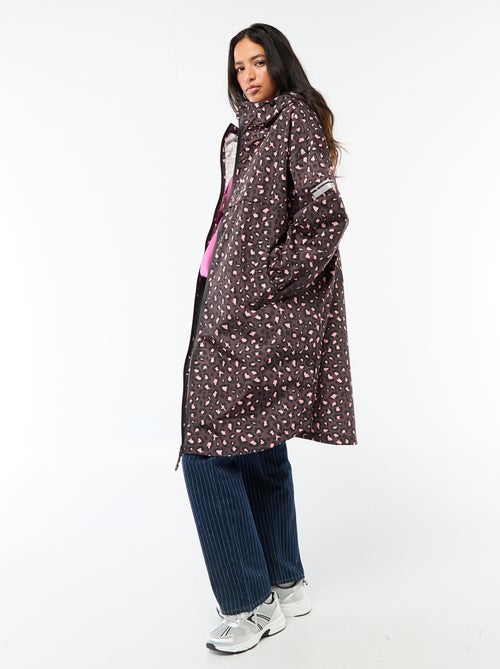 Water-Repellent Rain Cape with Hood and Self-Packing Feature - Kiabi