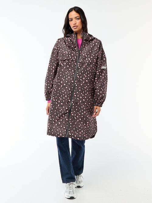 Water-Repellent Rain Cape with Hood and Self-Packing Feature - Kiabi