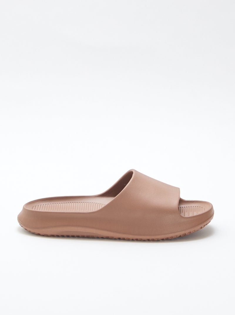 Wedge Pool Slides Brown - Kiabi